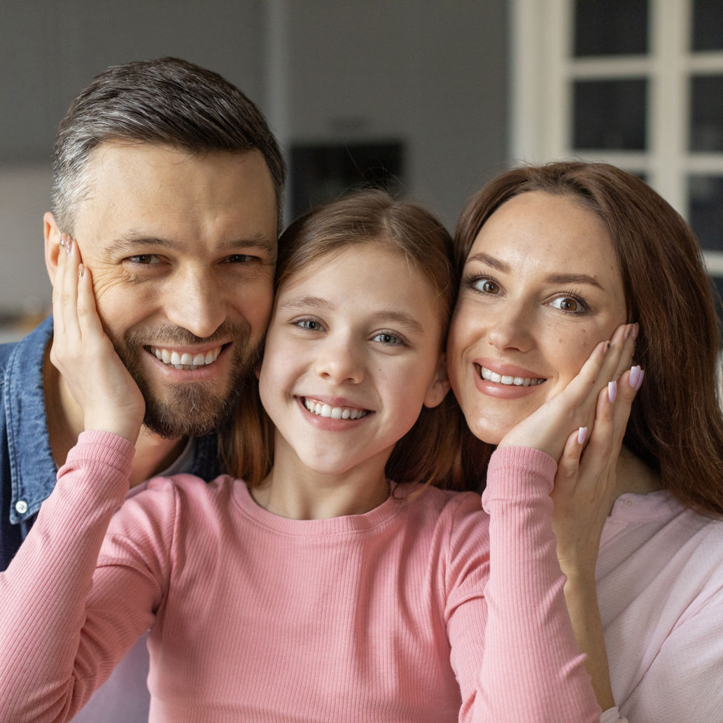 glückliche junge Familie